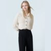 Knitted cardigan MIXRAY beige
